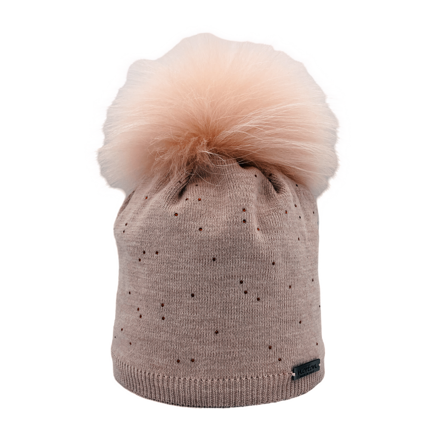 8368 - beanie in merino wool with strass