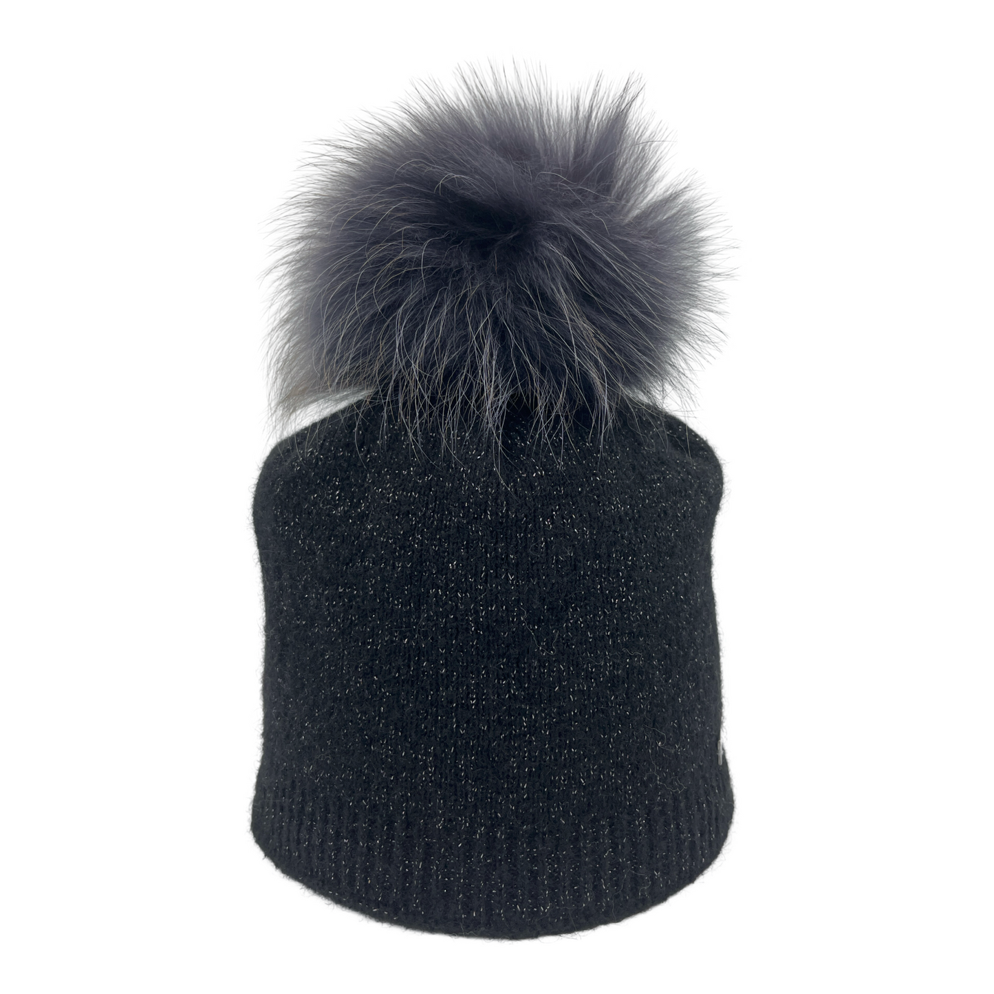 8292 - beanie with lurex and bobble