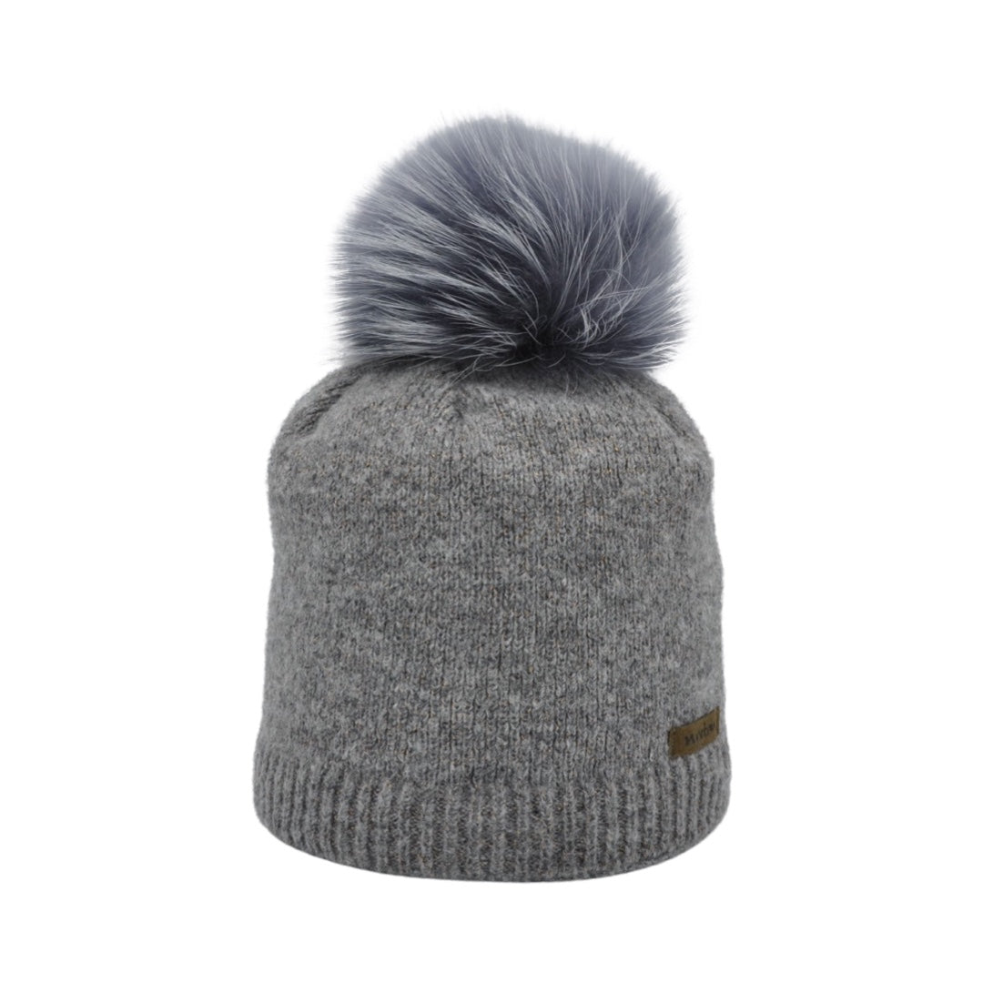 8292 - beanie with lurex and bobble