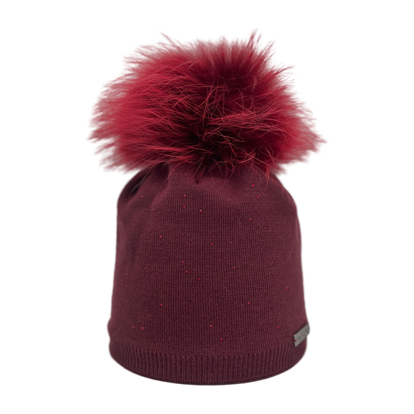 8368 - beanie in merino wool with strass