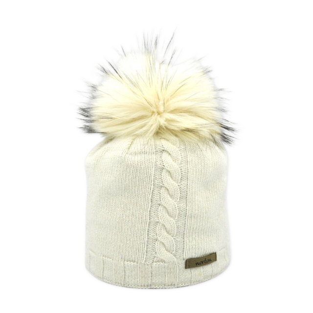 8439 - berretto in cashmere con pompon