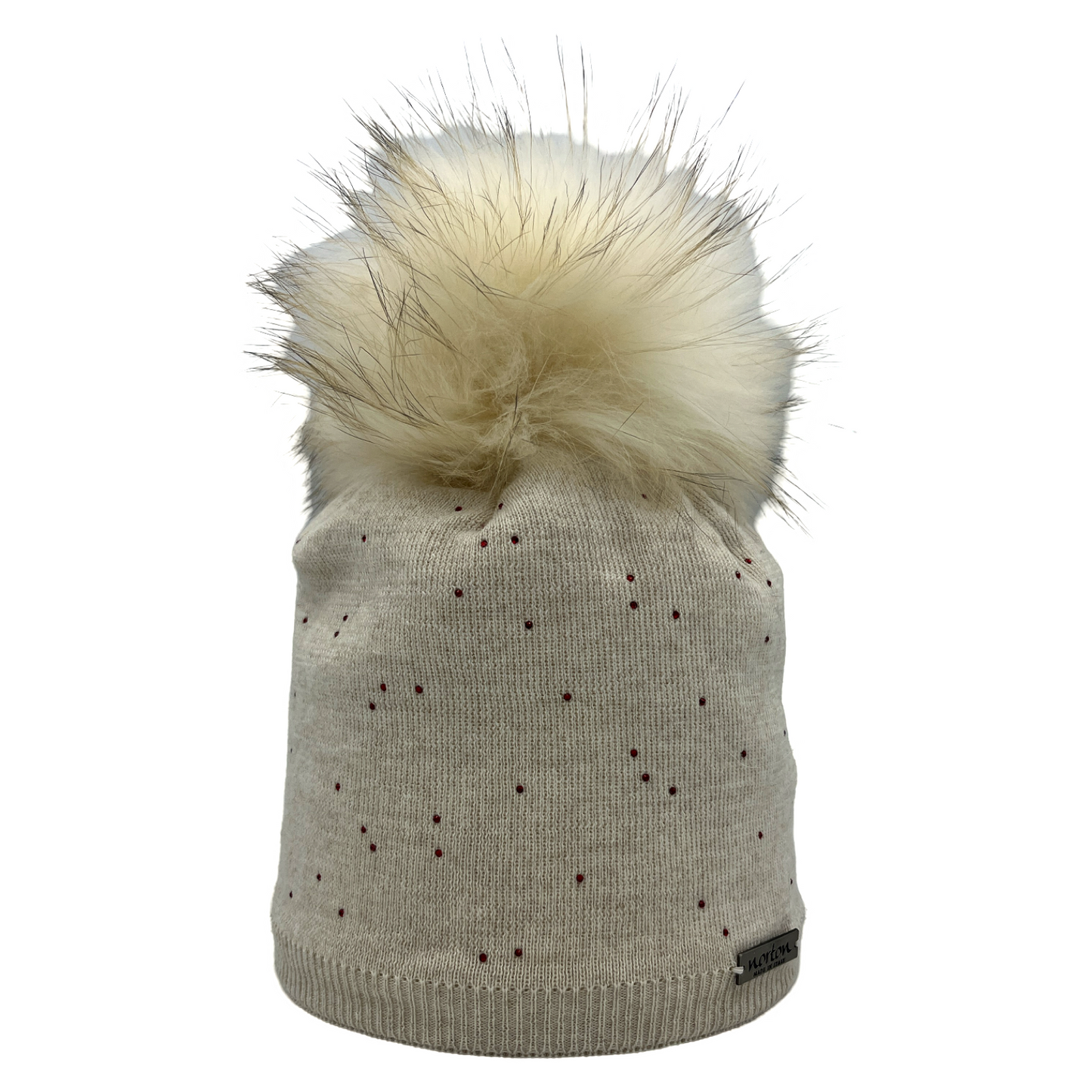 8368 - beanie in merino wool with strass