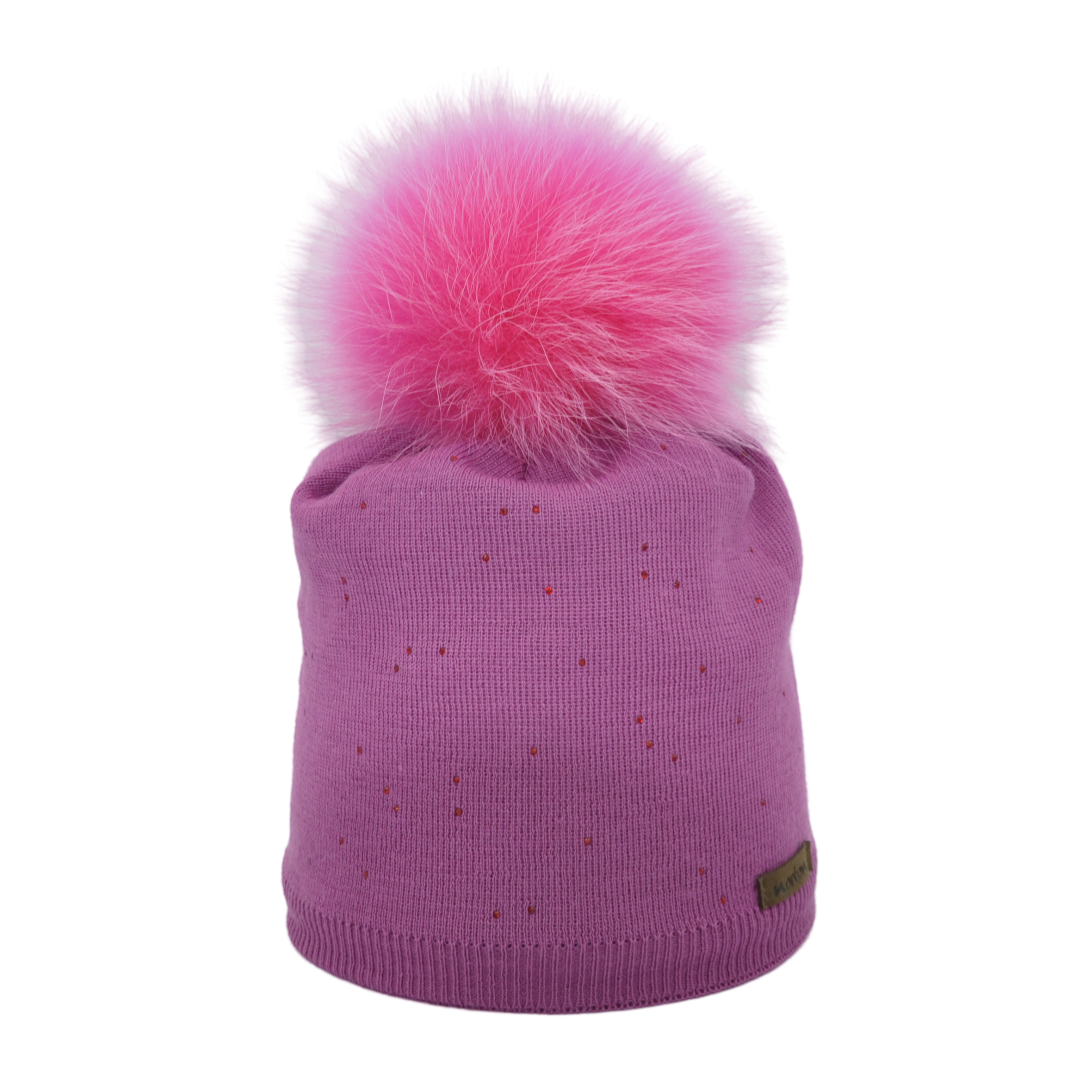 8368 - beanie in merino wool with strass